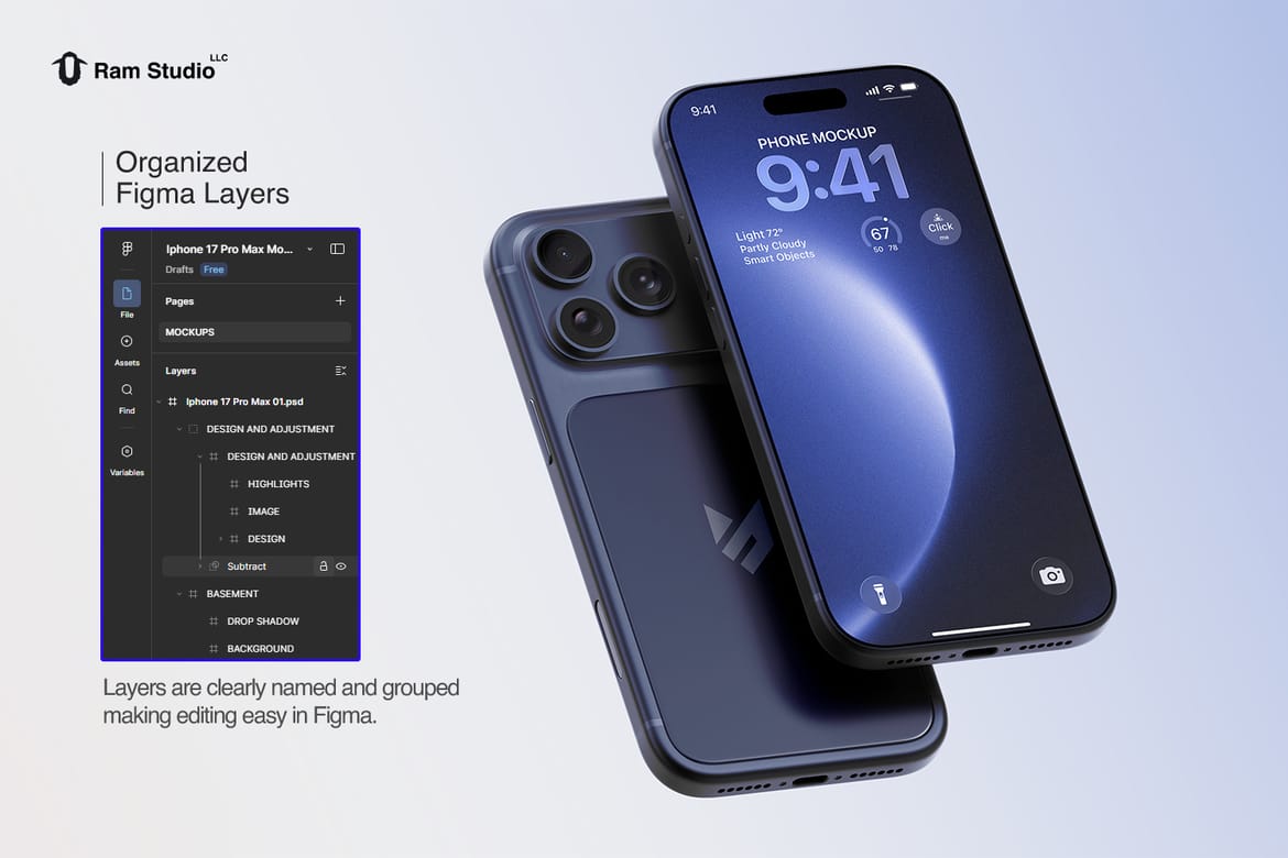 iPhone 17 Pro Max Mockup Set