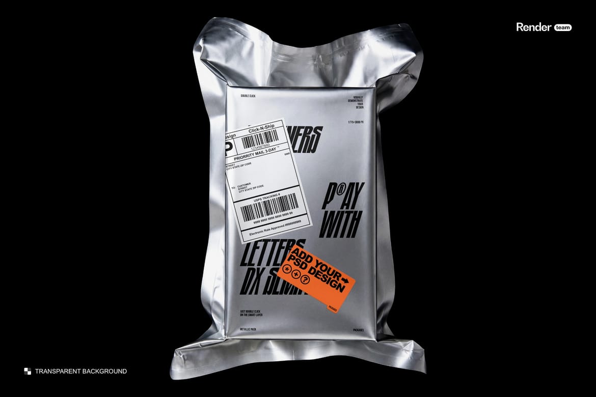 Metallic Foil Bag Mockup Set