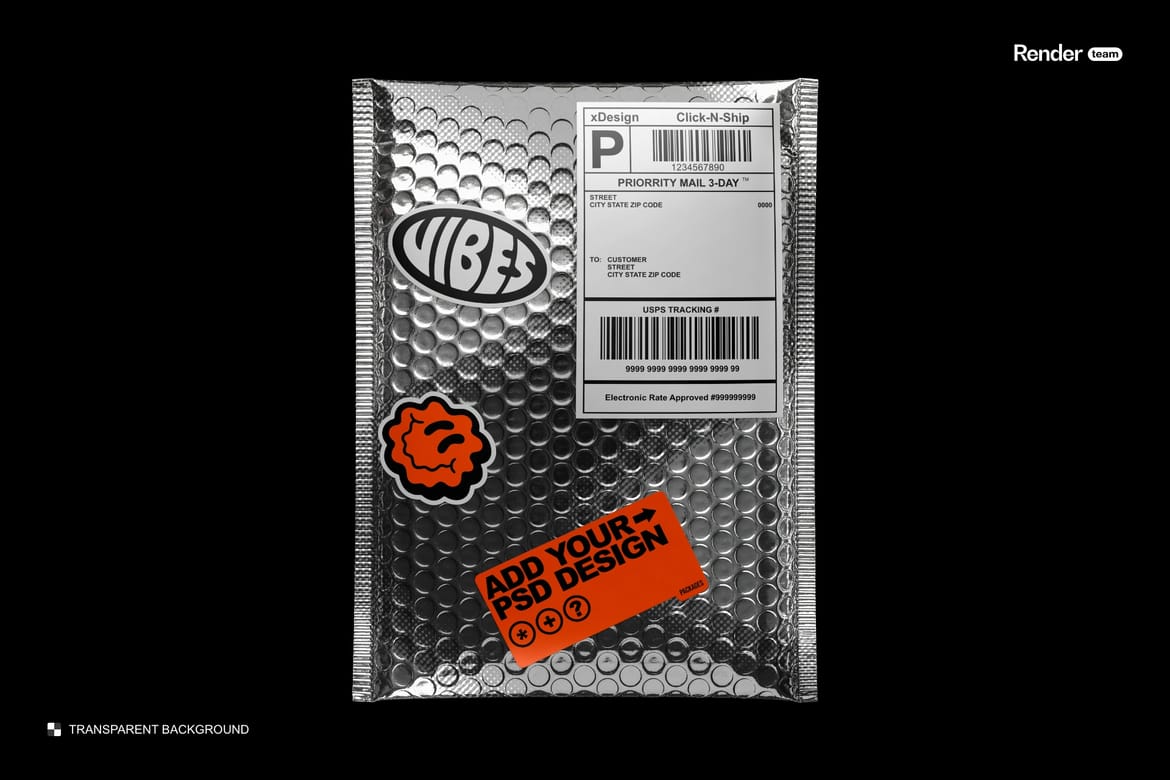 Metallic Foil Bag Mockup Set