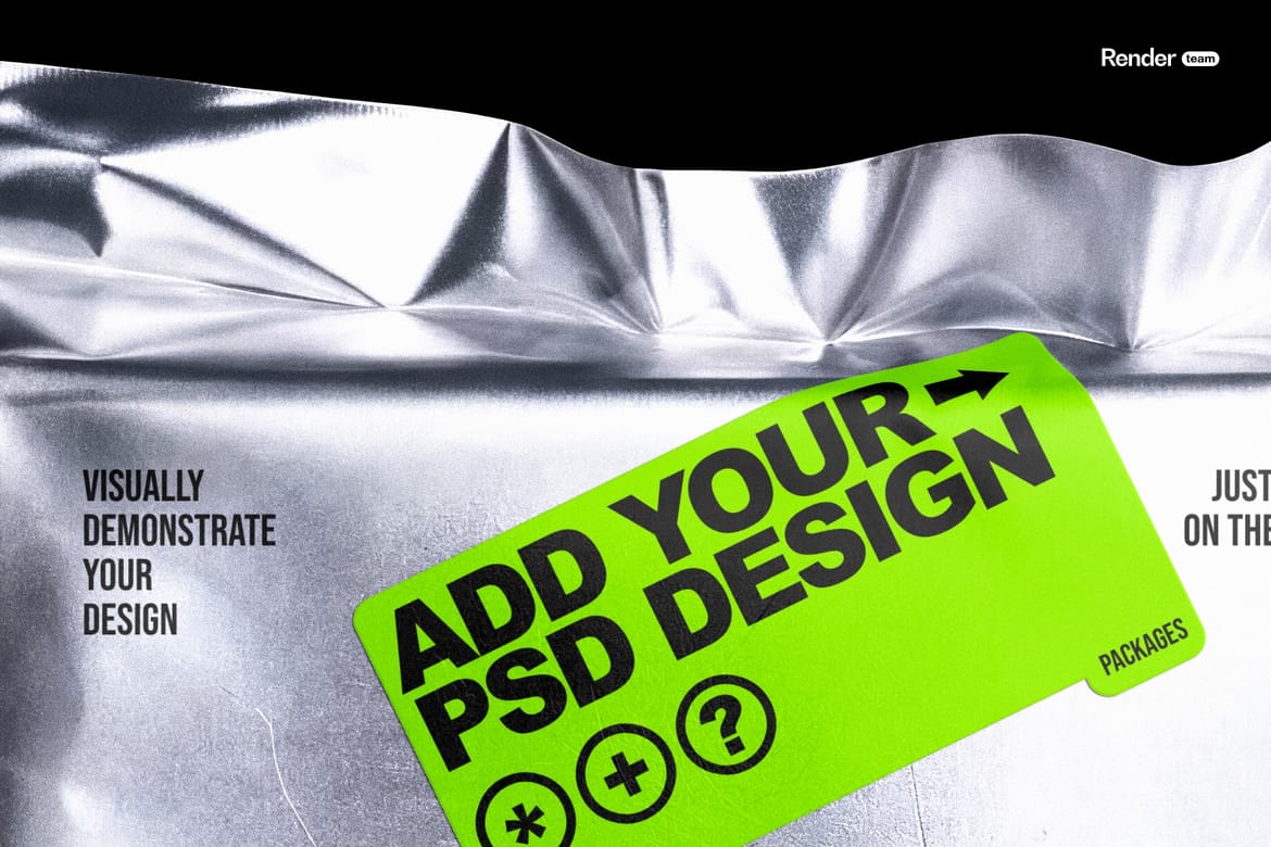 Metallic Foil Bag Mockup Set
