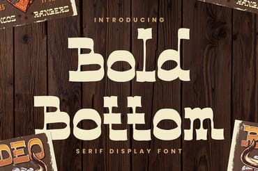 Bold Bottom - Western Serif Font