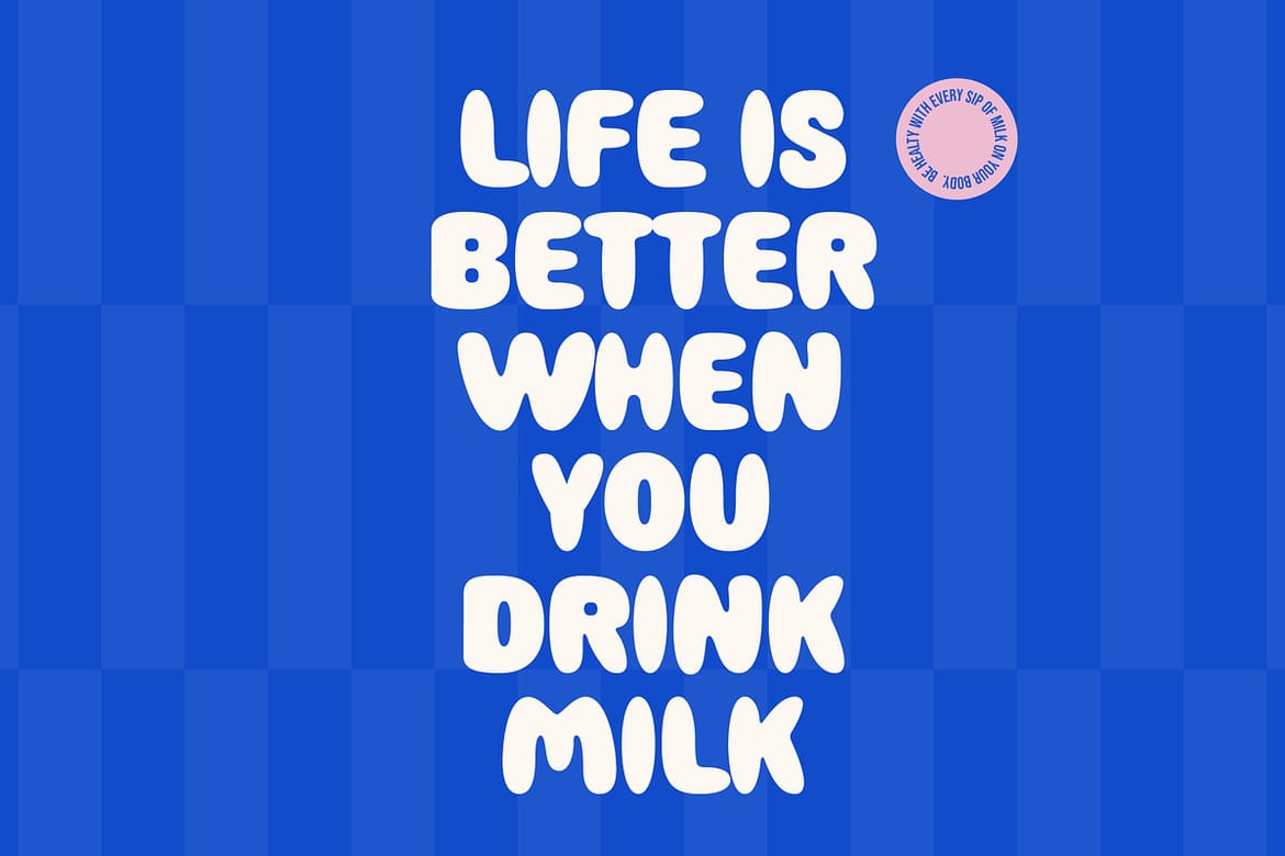 Bubble Milk – Bold Display Font