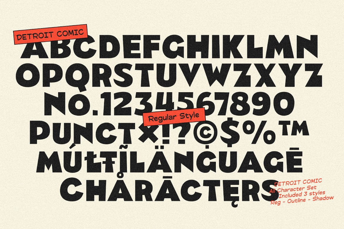 Detroit Comic – Comic Font Pair