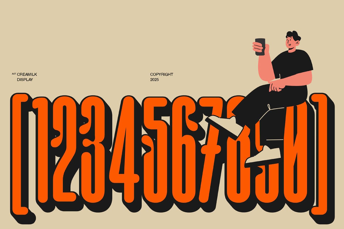 AOT Creamilk Playful Condensed Font