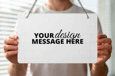 Holding Store Sign Mockup