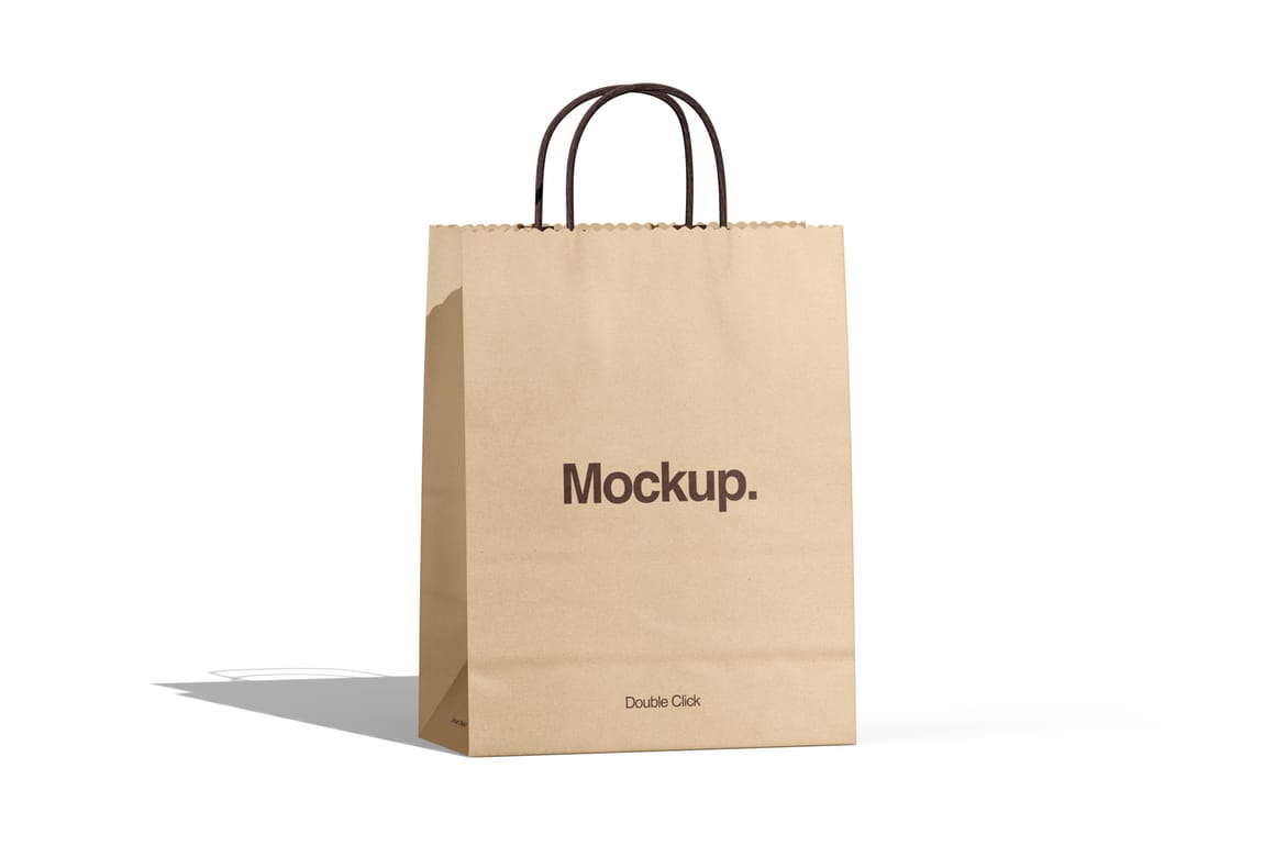 Kraft Paper Shopping Bag Mockup
