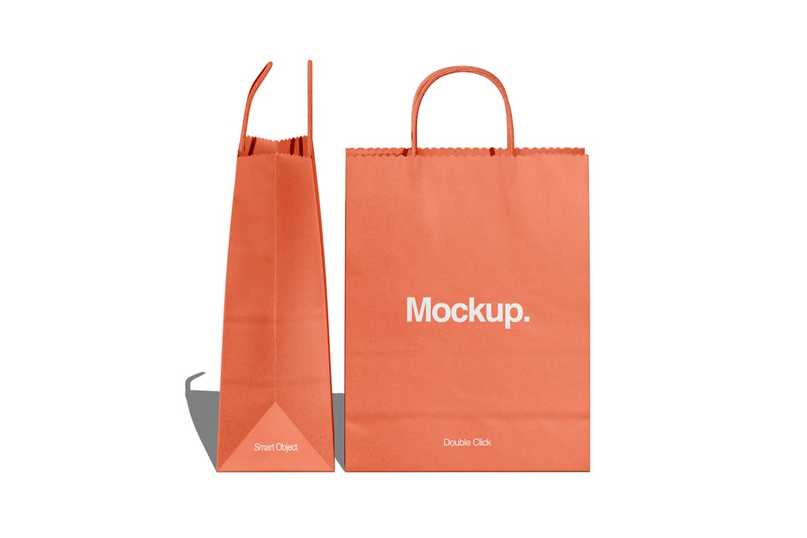 Kraft Paper Shopping Bag Mockup