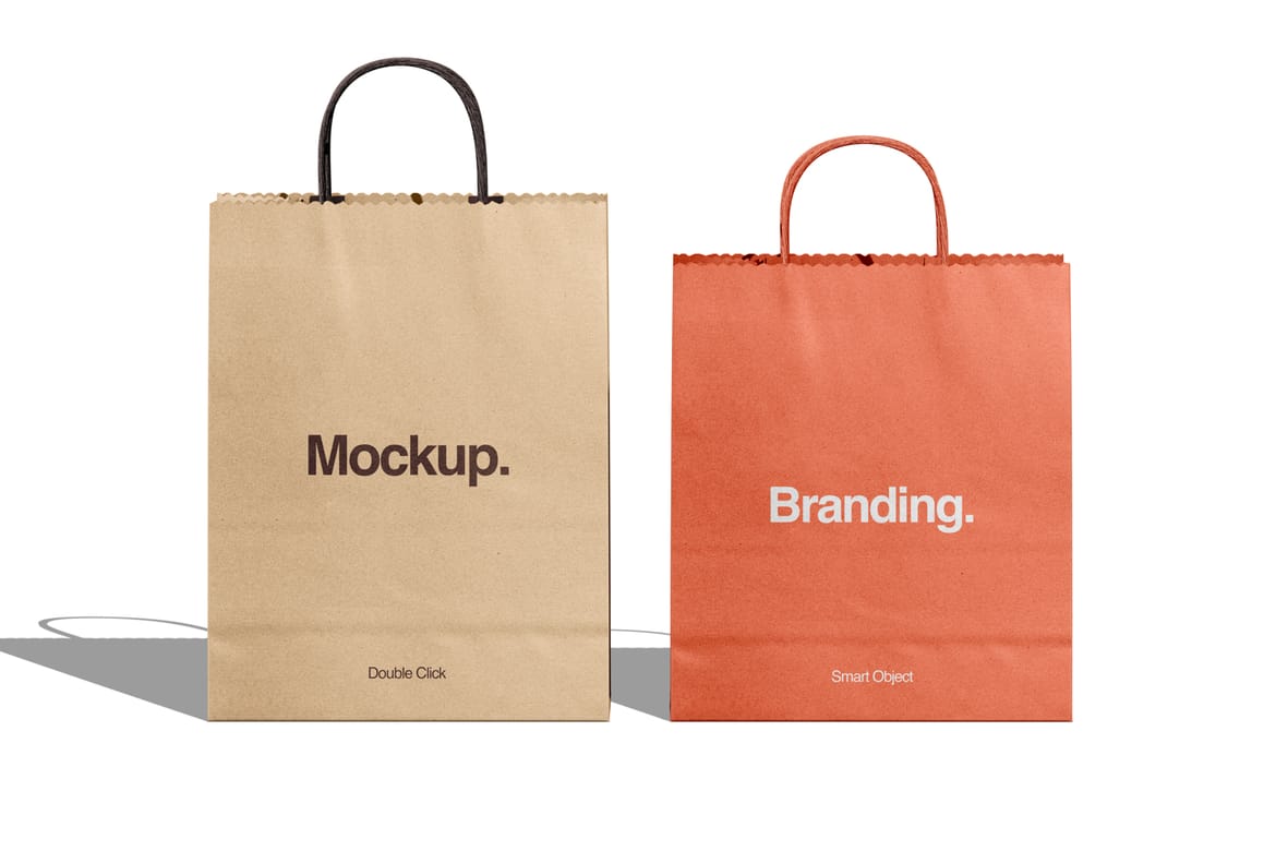 Kraft Paper Shopping Bag Mockup