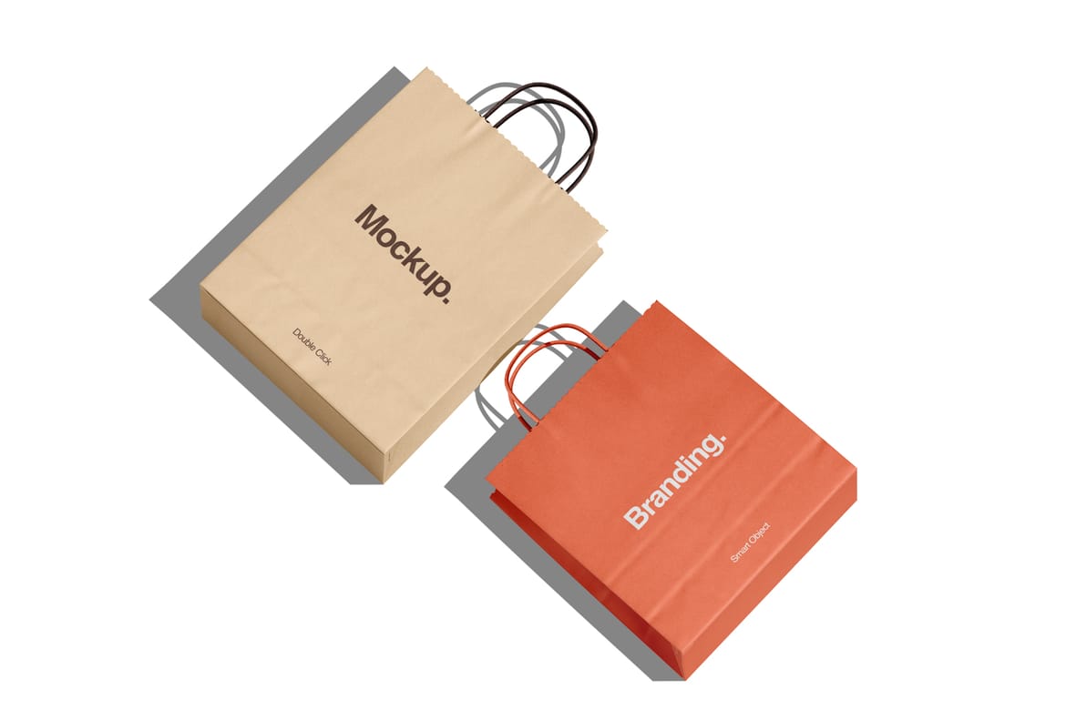 Kraft Paper Shopping Bag Mockup