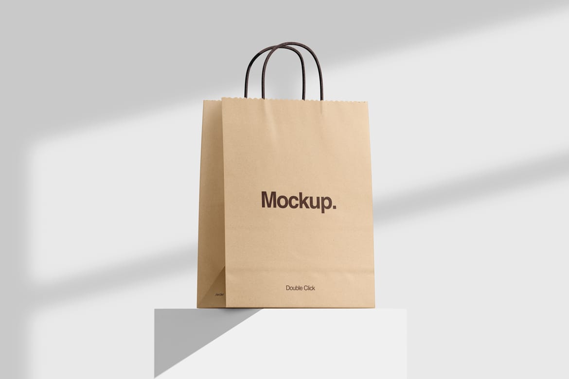 Kraft Paper Shopping Bag Mockup