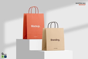 Kraft Paper Shopping Bag Mockup