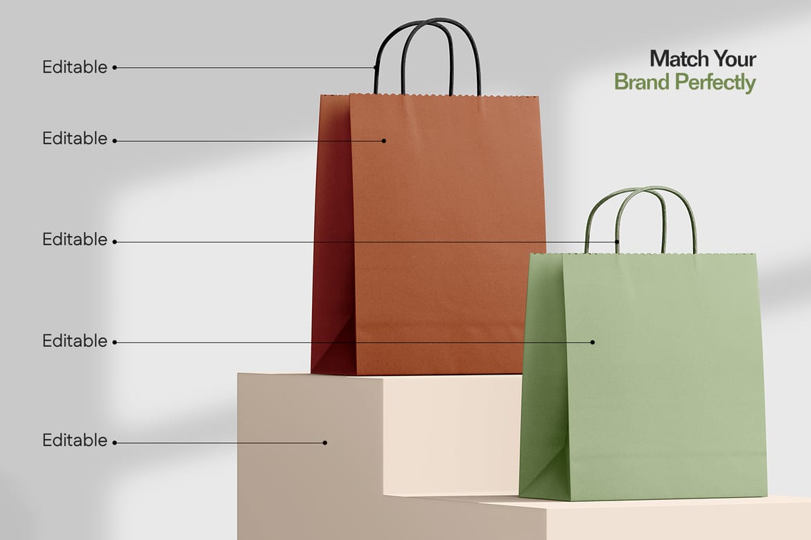 Kraft Paper Shopping Bag Mockup