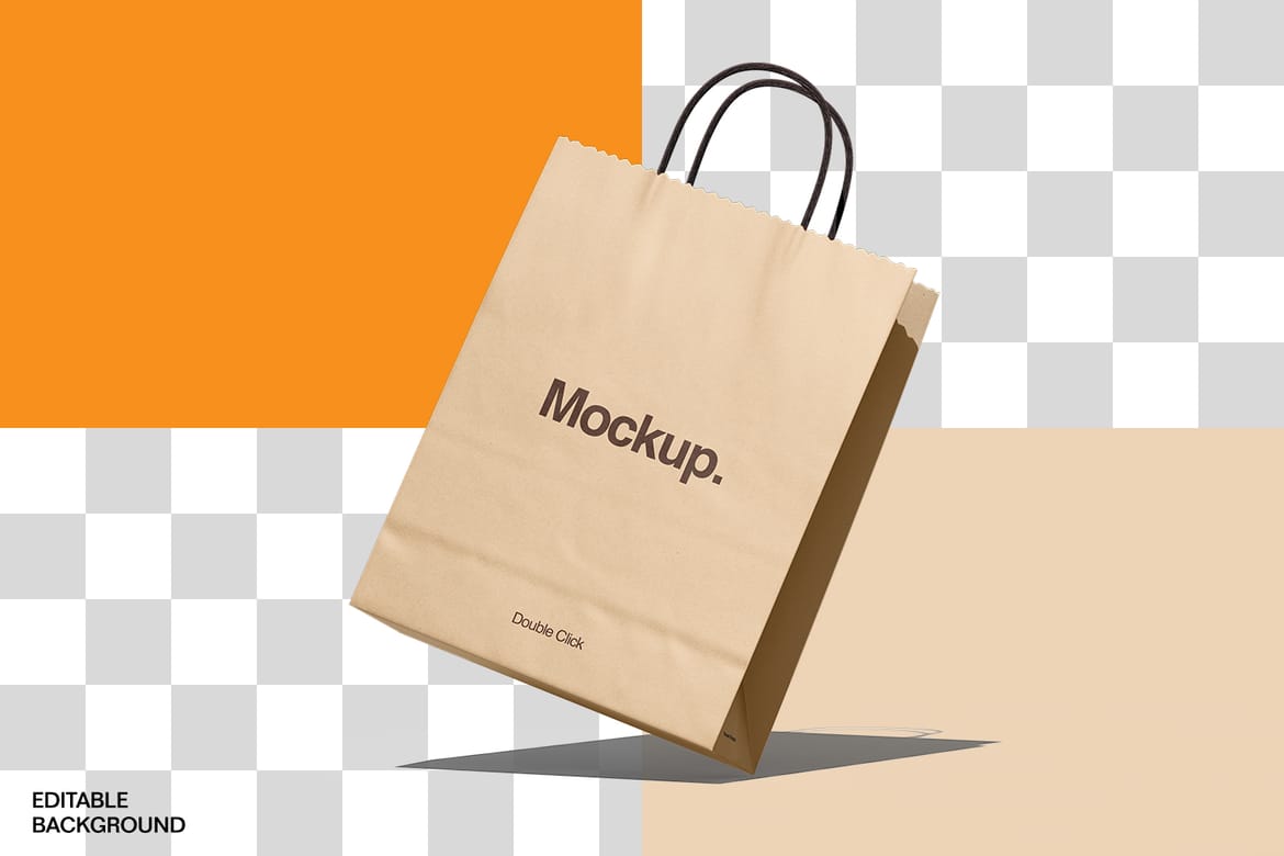 Kraft Paper Shopping Bag Mockup