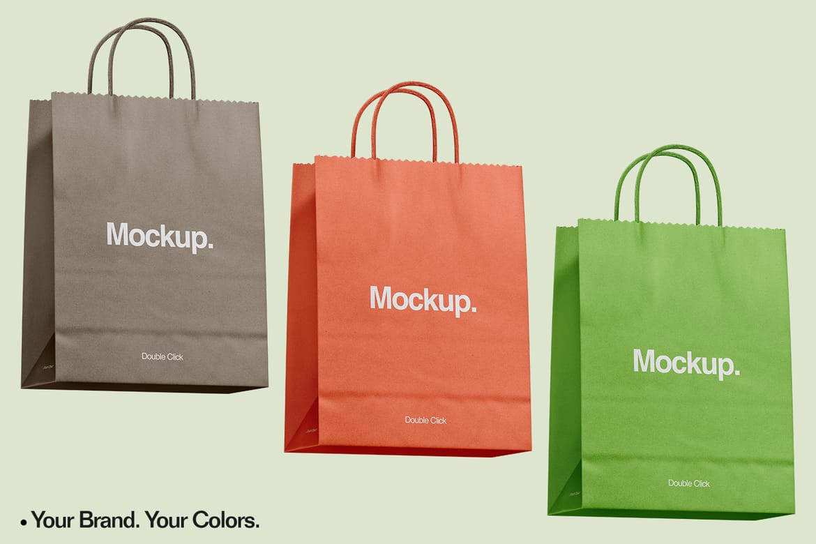 Kraft Paper Shopping Bag Mockup