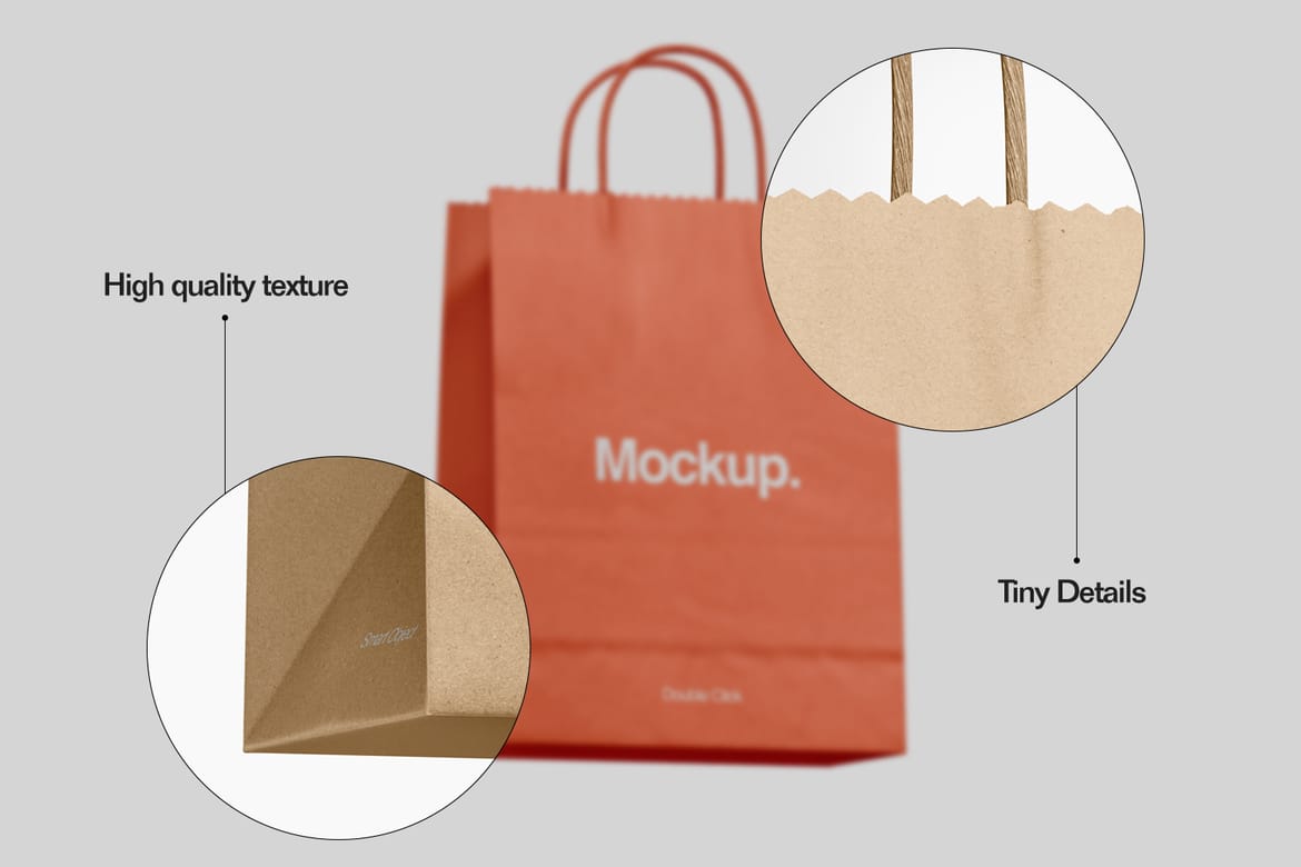 Kraft Paper Shopping Bag Mockup
