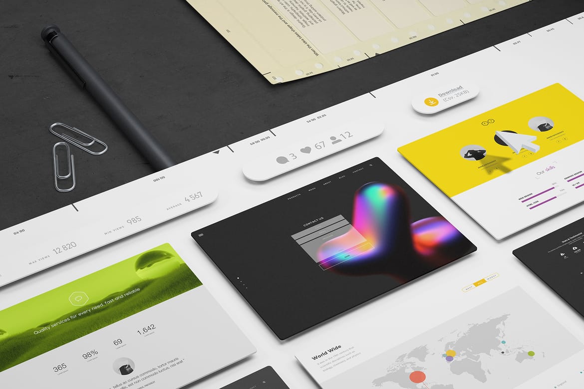 Screen Website Mockup