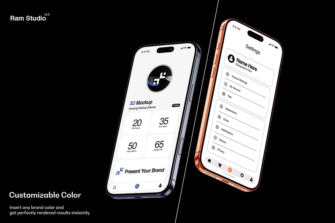 iPhone 17 Pro Device Interface Mockup
