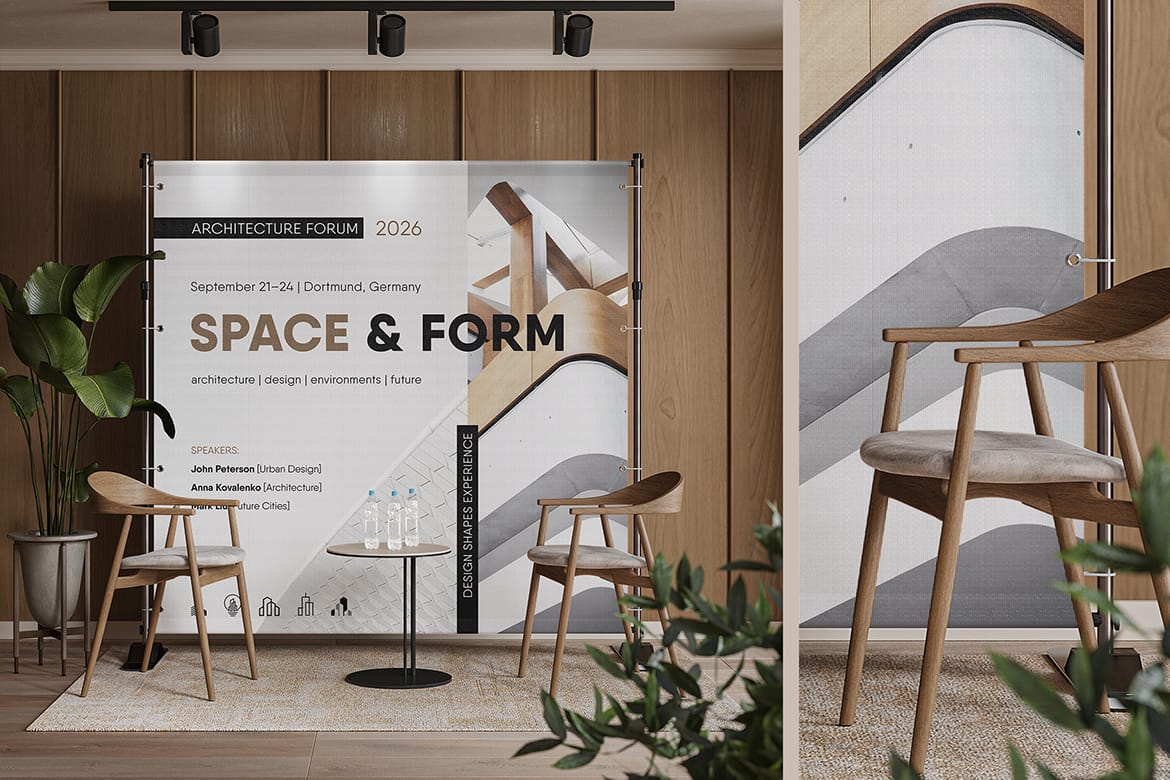 Conference Banner Stand Mockup