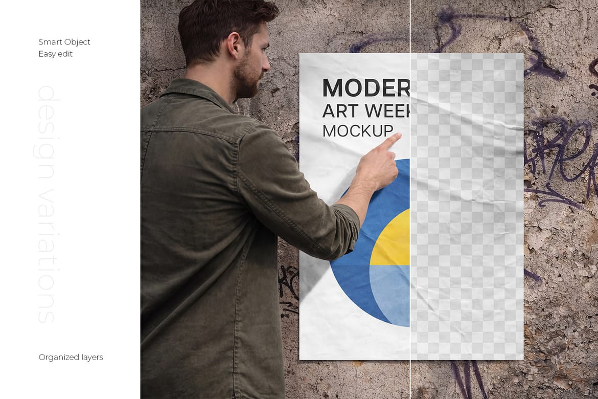 Urban Glued Poster Mockup Set