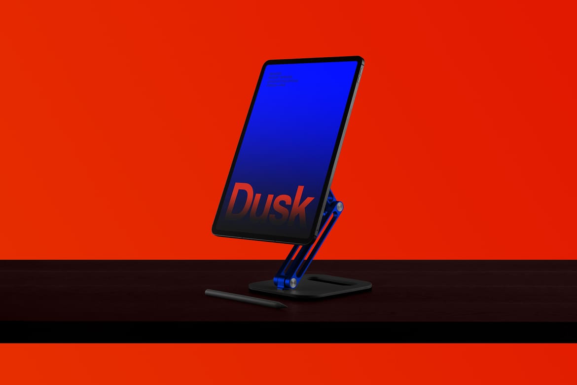 Free iPad Pro Mockup / Dusk Series