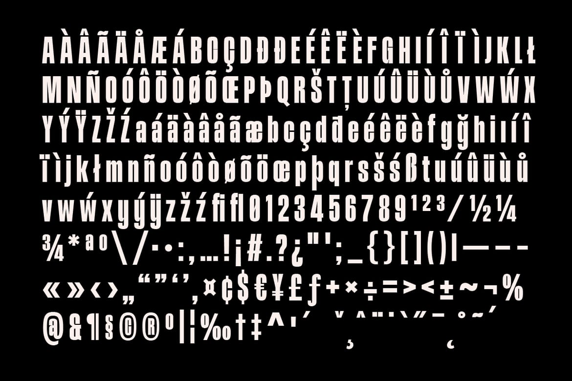 Hansanu - Condensed Font