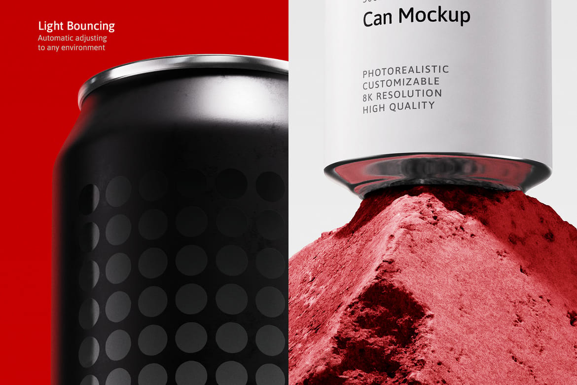 500ml Can Mockup | Brick Scene