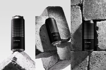 500ml Can Mockup | Brick Scene