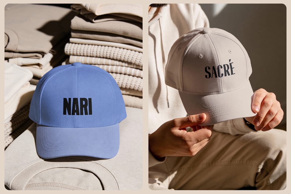 Aesthetic cap mockups