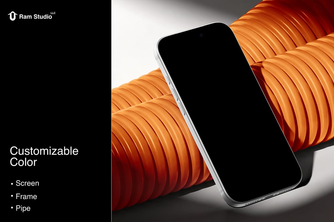 Minimal iPhone 17 Pro Branding Mockup