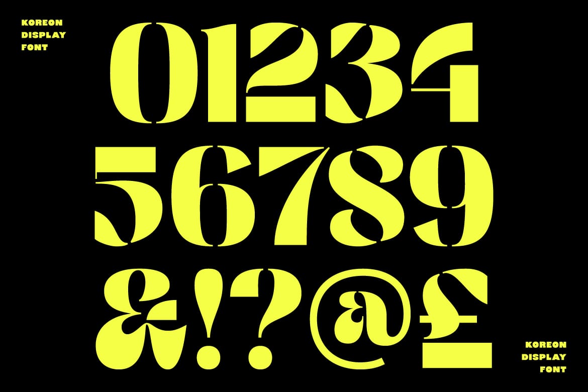 Koreon Display - Stencil Font