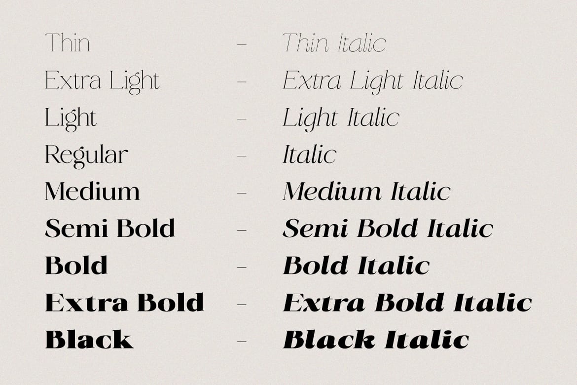 Radiant Charisma - Serif Family