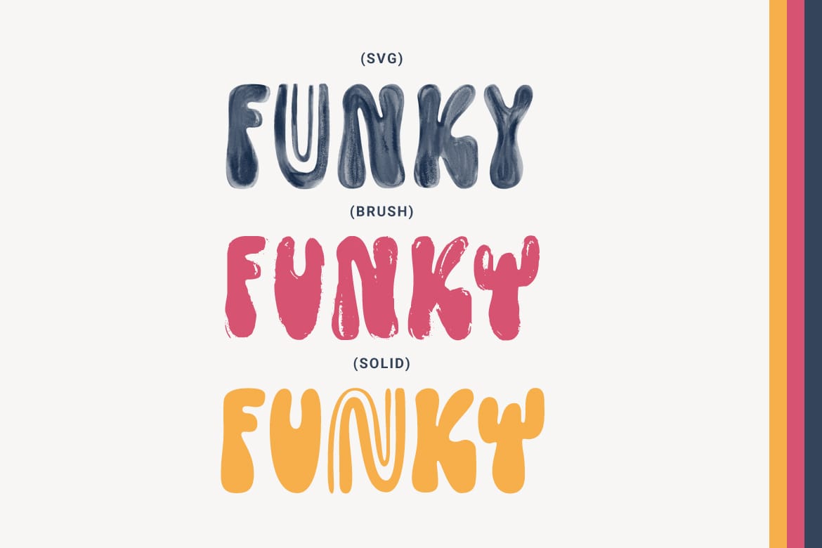 Funky Yard - SVG Groovy Font + Extra