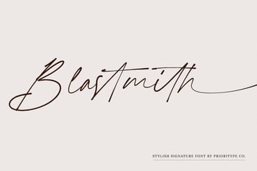 Blastmith - Stylish Signature Font