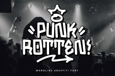 Punk Rotten - Monoline Graffiti Font