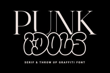 Punk Idols – Serif & Throw Up Font