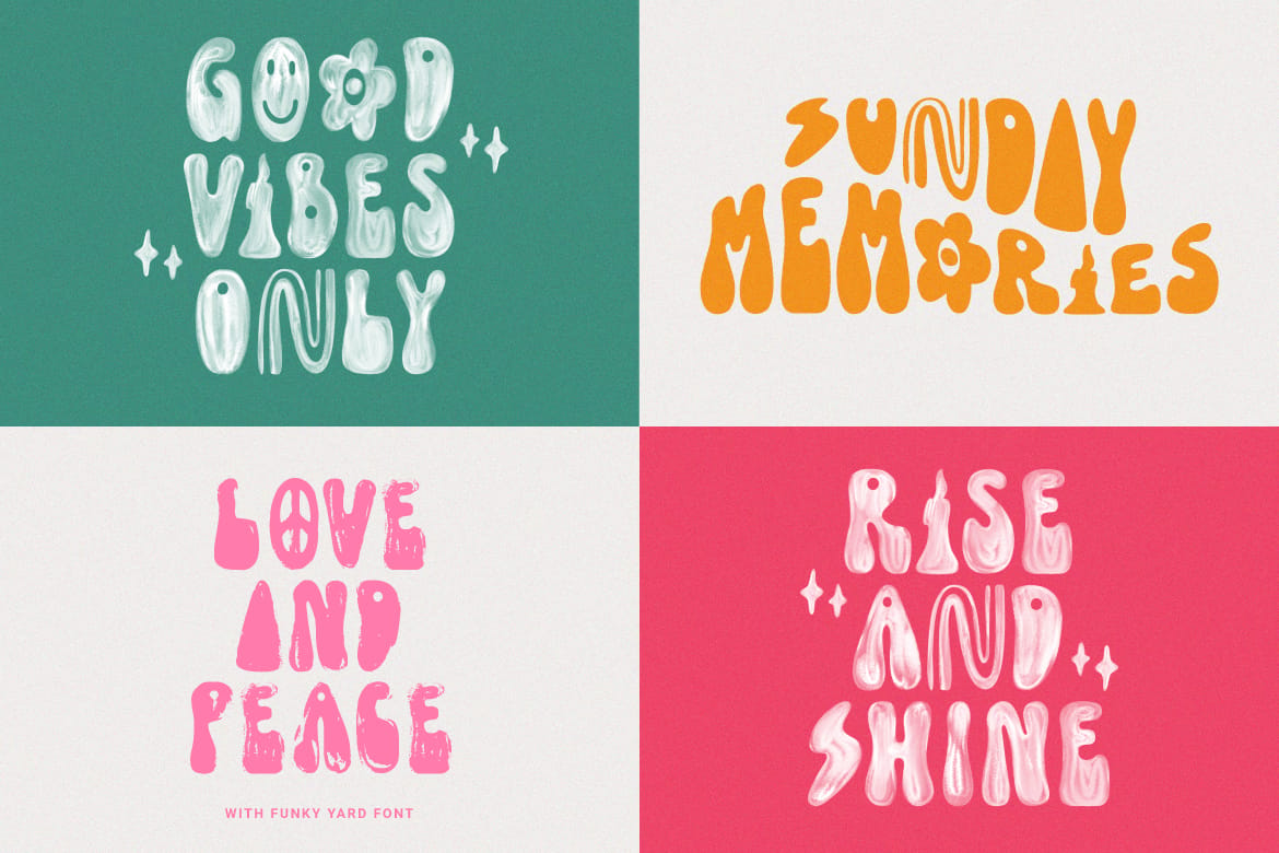Funky Yard - SVG Groovy Font + Extra