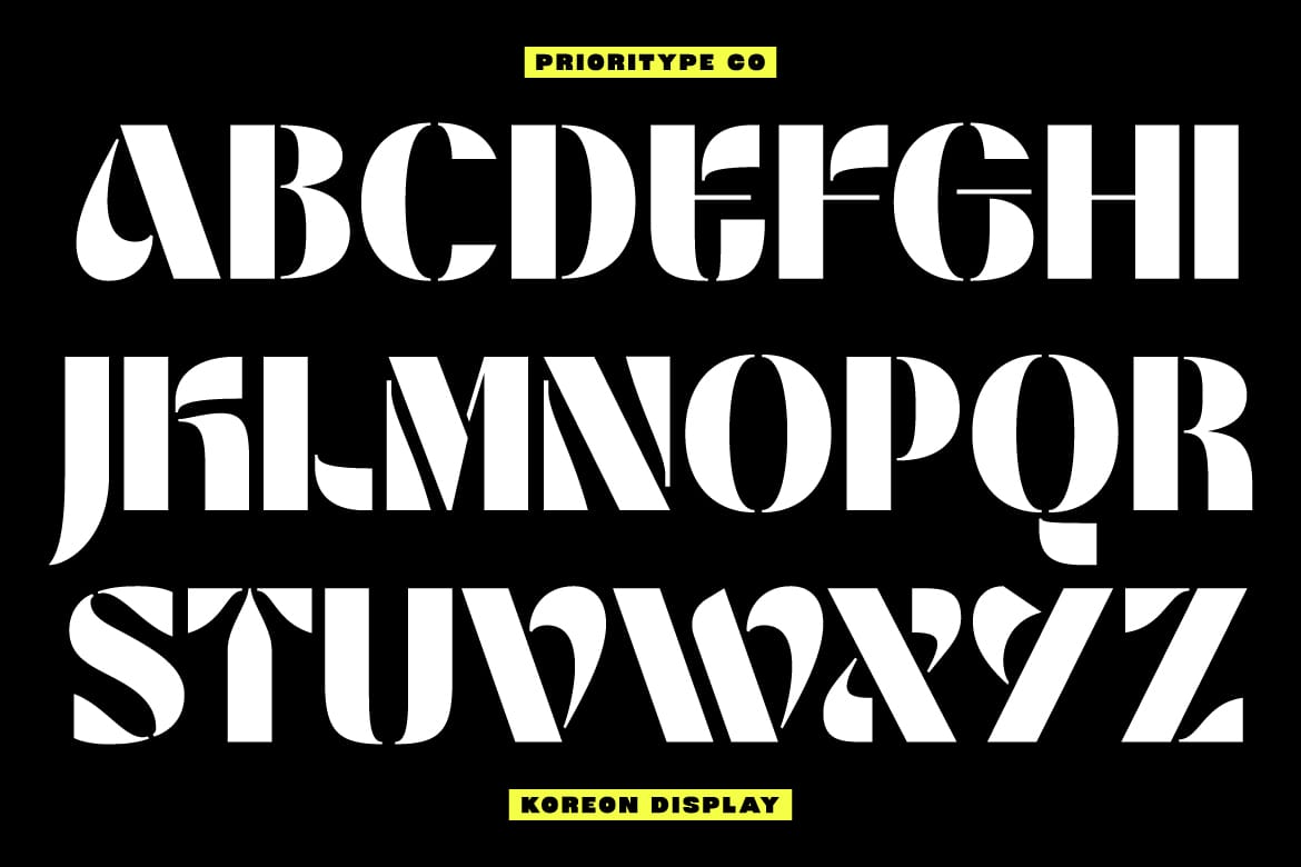 Koreon Display - Stencil Font