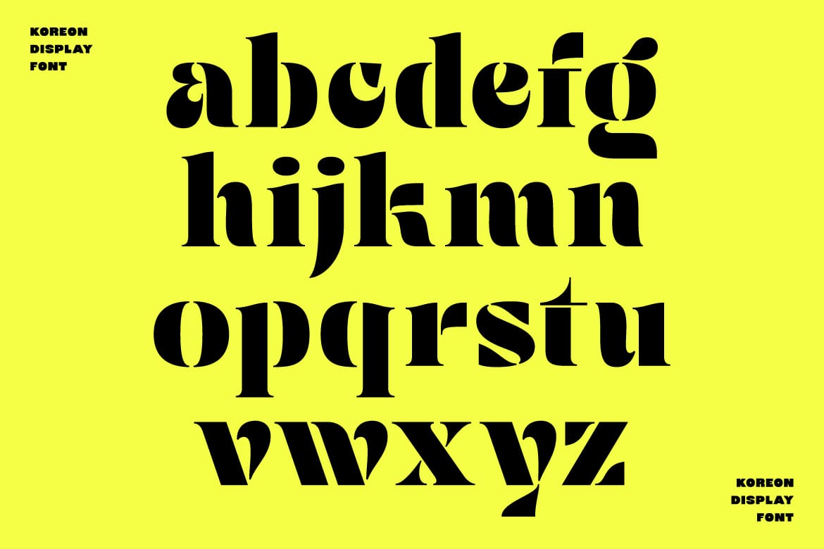 Koreon Display - Stencil Font