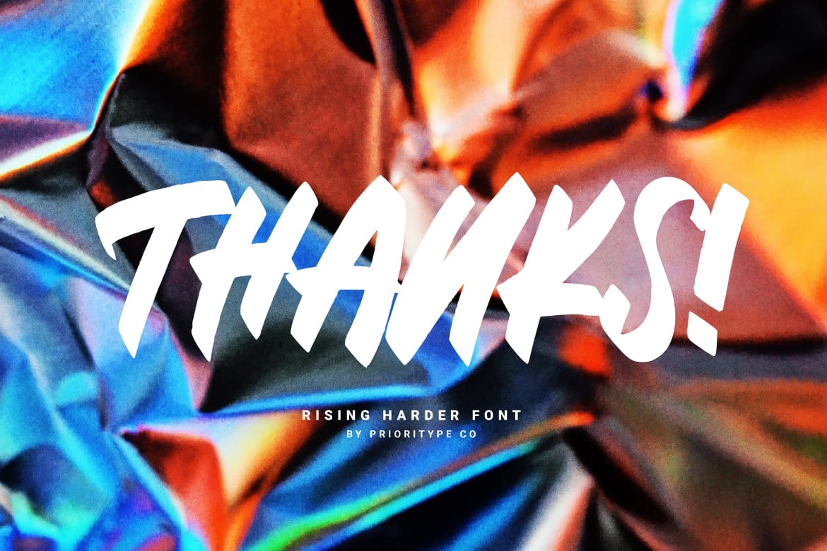 Rising Harder - Brush Font