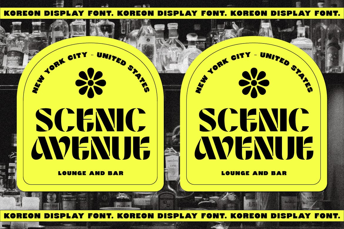 Koreon Display - Stencil Font
