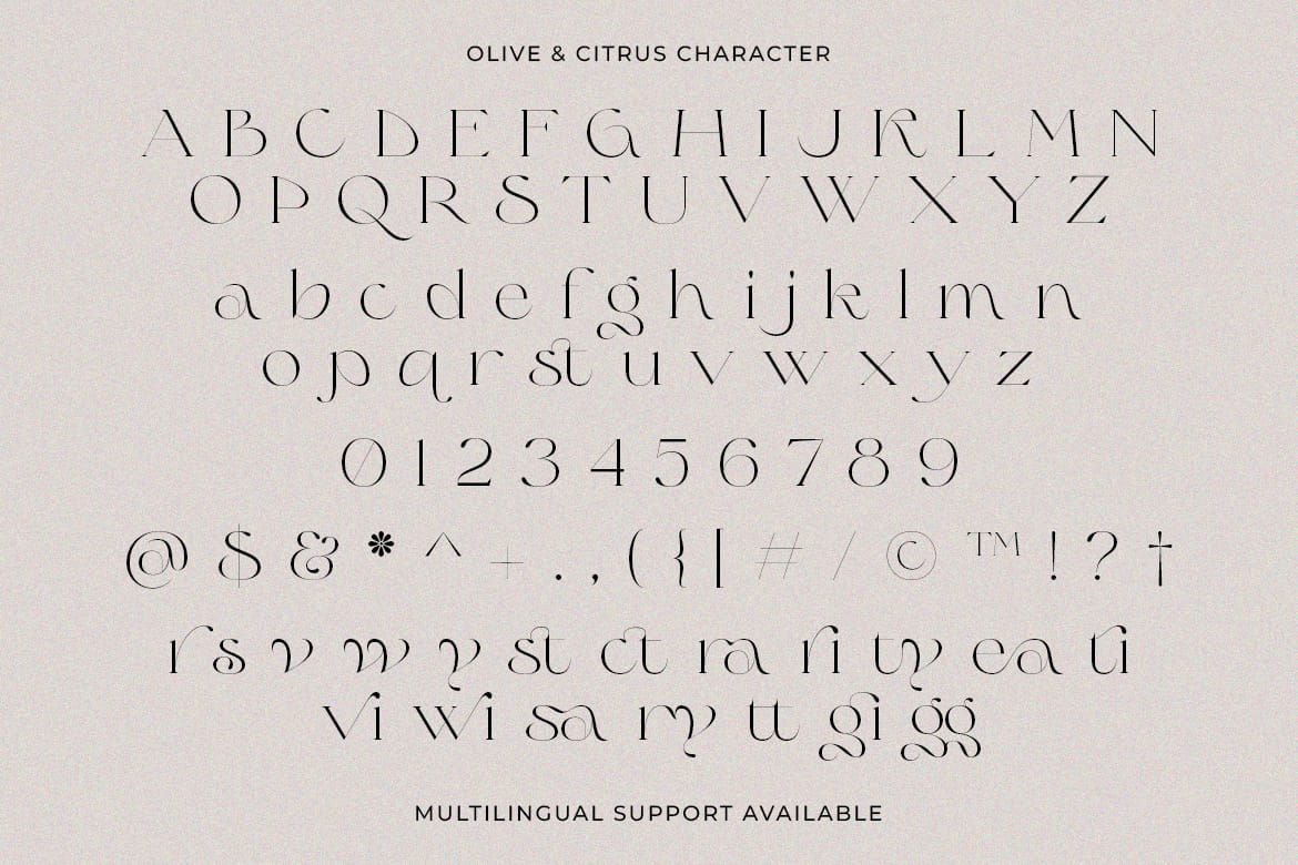 Olive & Citrus - Modern Serif
