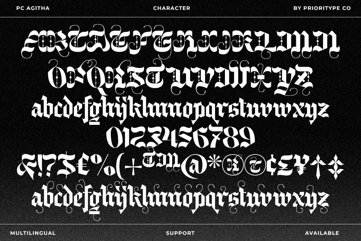 PC Agitha – Modern Blackletter Font