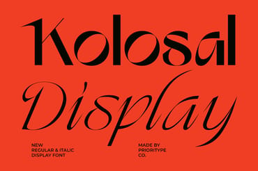 Kolosal Display + Italic