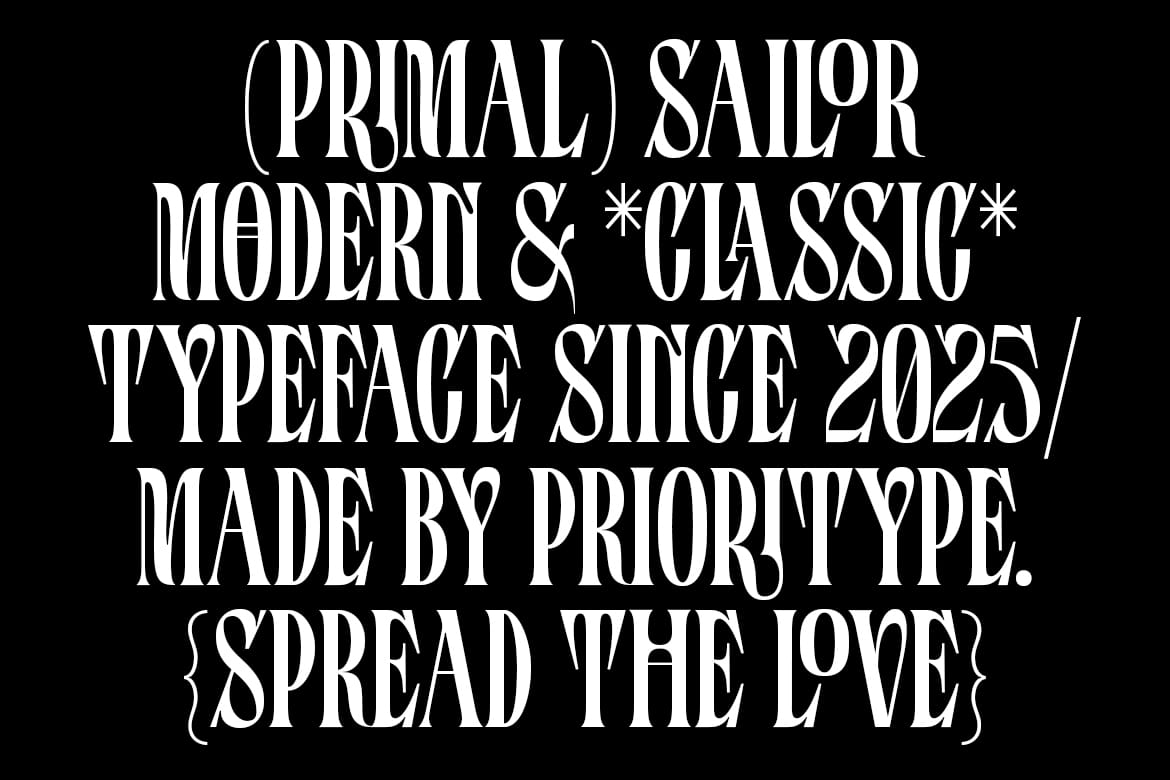 Primal Sailor - Condensed Font
