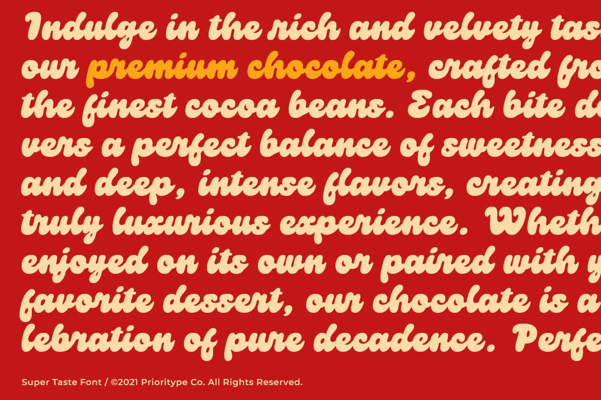 Super Taste - Bold Script Font