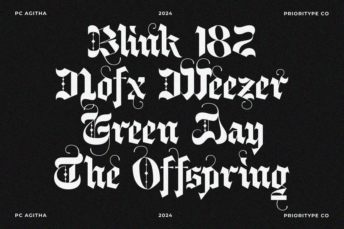 PC Agitha – Modern Blackletter Font