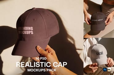 Aesthetic cap mockups
