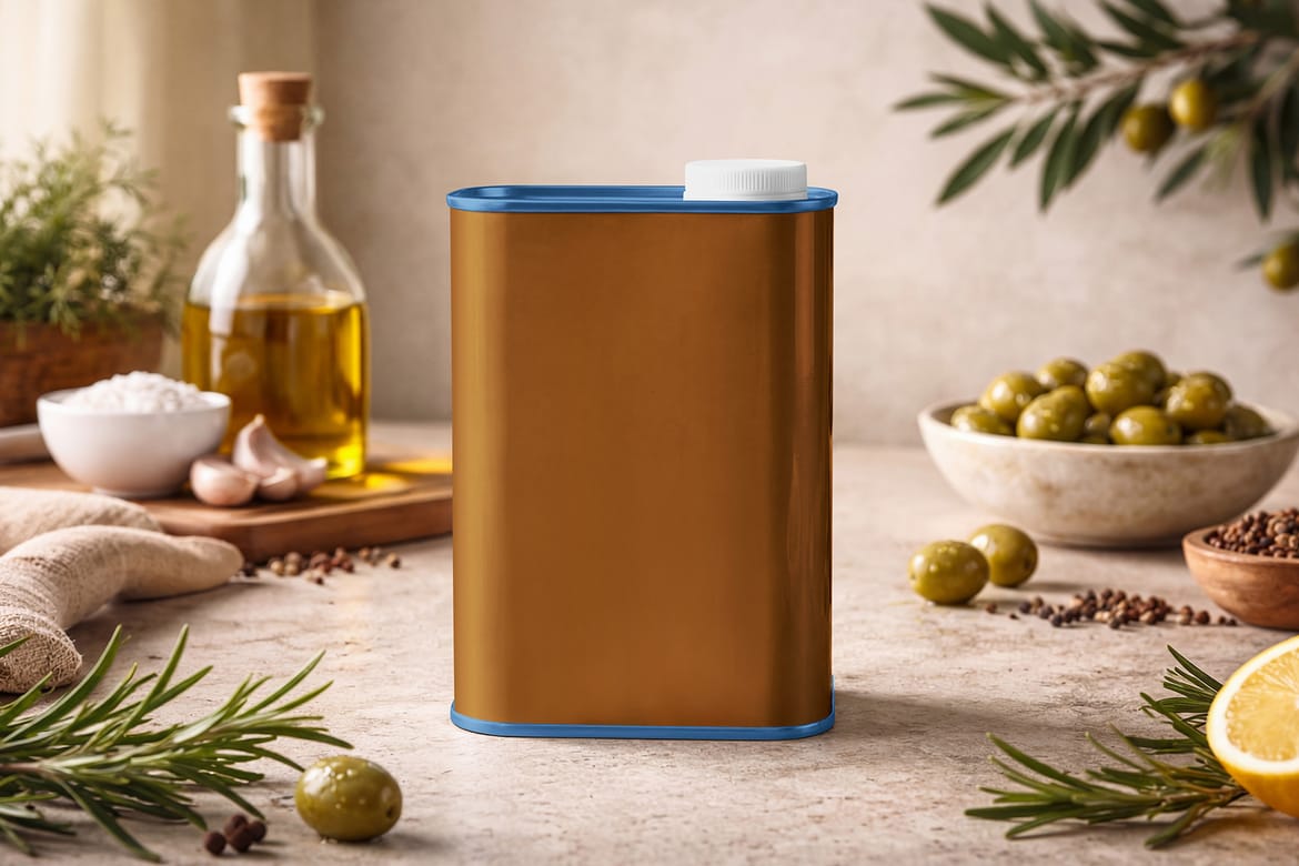 Oil Tin Can Mockup