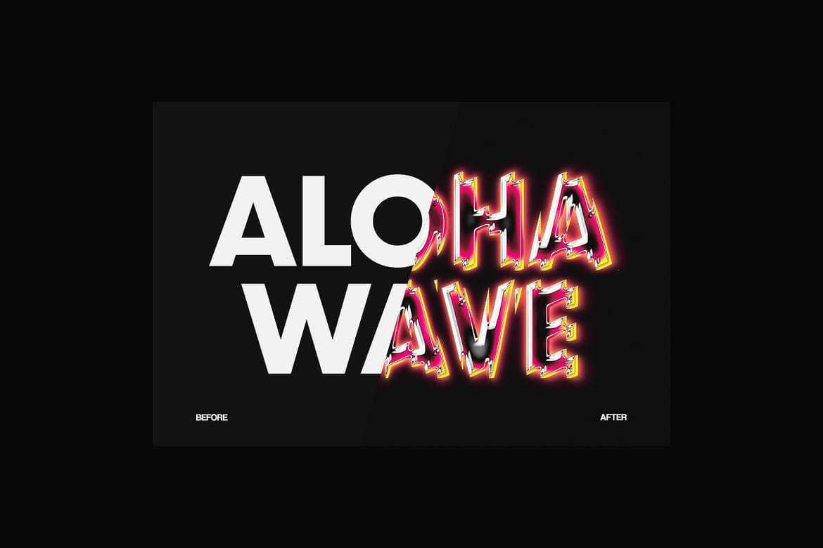 Liquid Holographic Text Effects