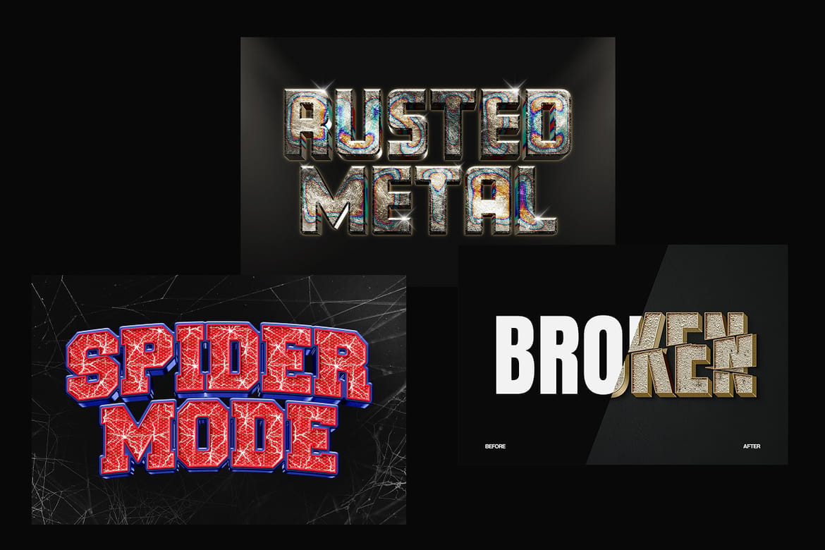 Texture 3D Text Effect